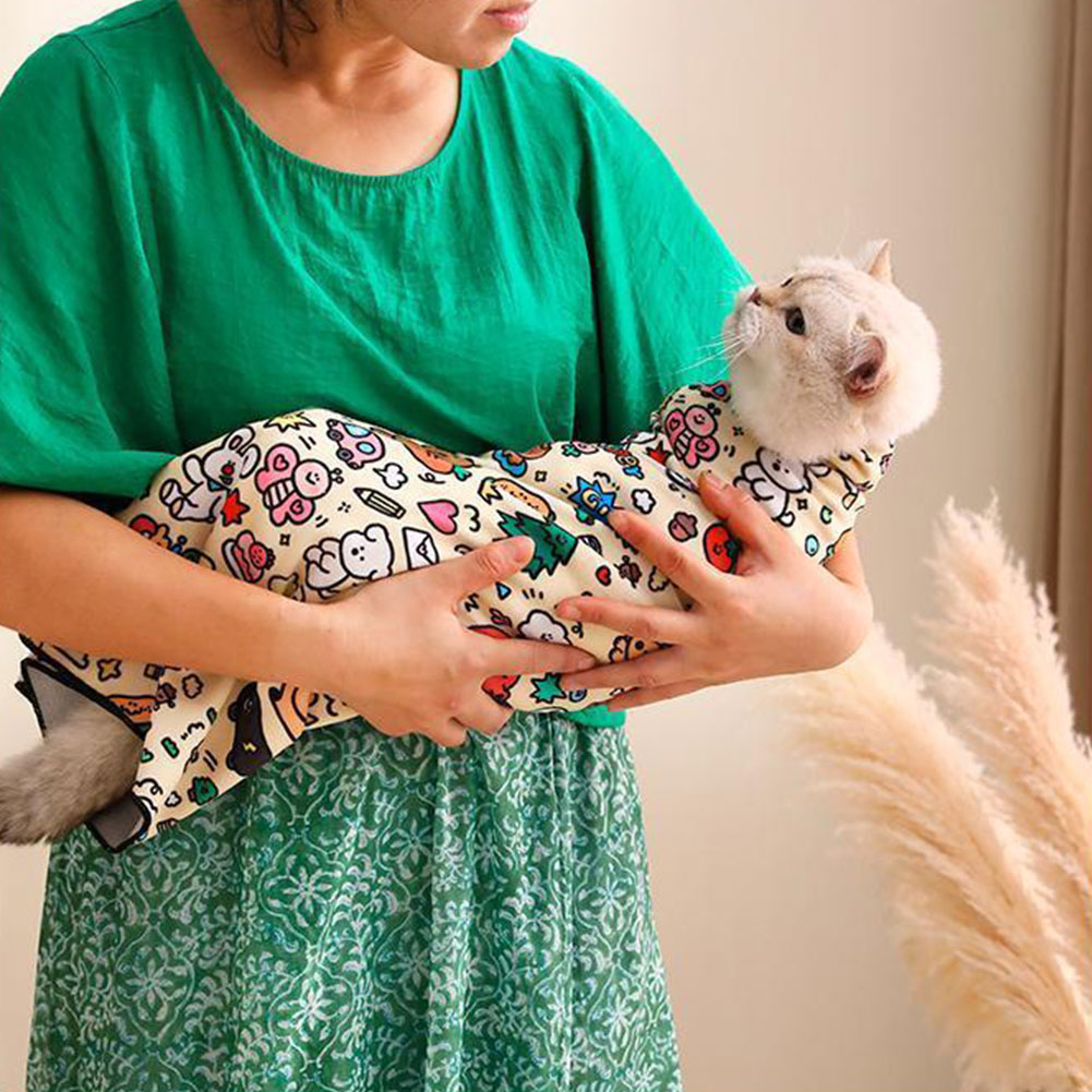 Cat Grooming Wrap Self-Adherent Cat Restraint Wrap Anti-Scratch Cat Swaddle Burrito Wrap Anti-Escape for Medicine Nail Clipping