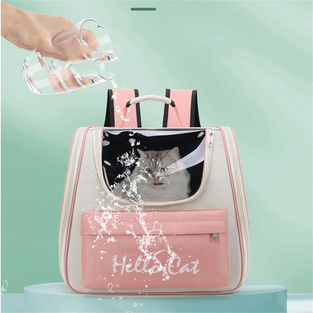 Transparent Cat Carrier Backpack Breathable Portable Pet Travel Bag for Small Cats Dogs Lightweight Outdoor Pet Carrying Bag