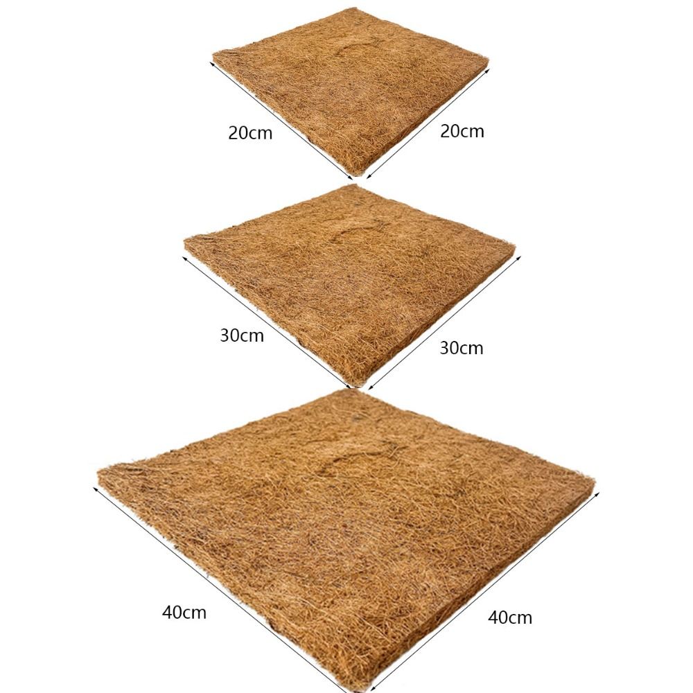 6Pcs Natural Coconut Coir Chicken Hatch Pads Freeze-proof Dry Hens Bedding Mat Square Reusable Reptile Box Mat Farm