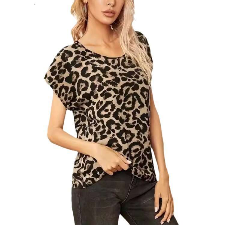 Fashion Beautiful New Leopard Shirts Summer Short Sleeve Women Streetwear 3D Print Blouses Loose Casual Ladies Pullovers Tops