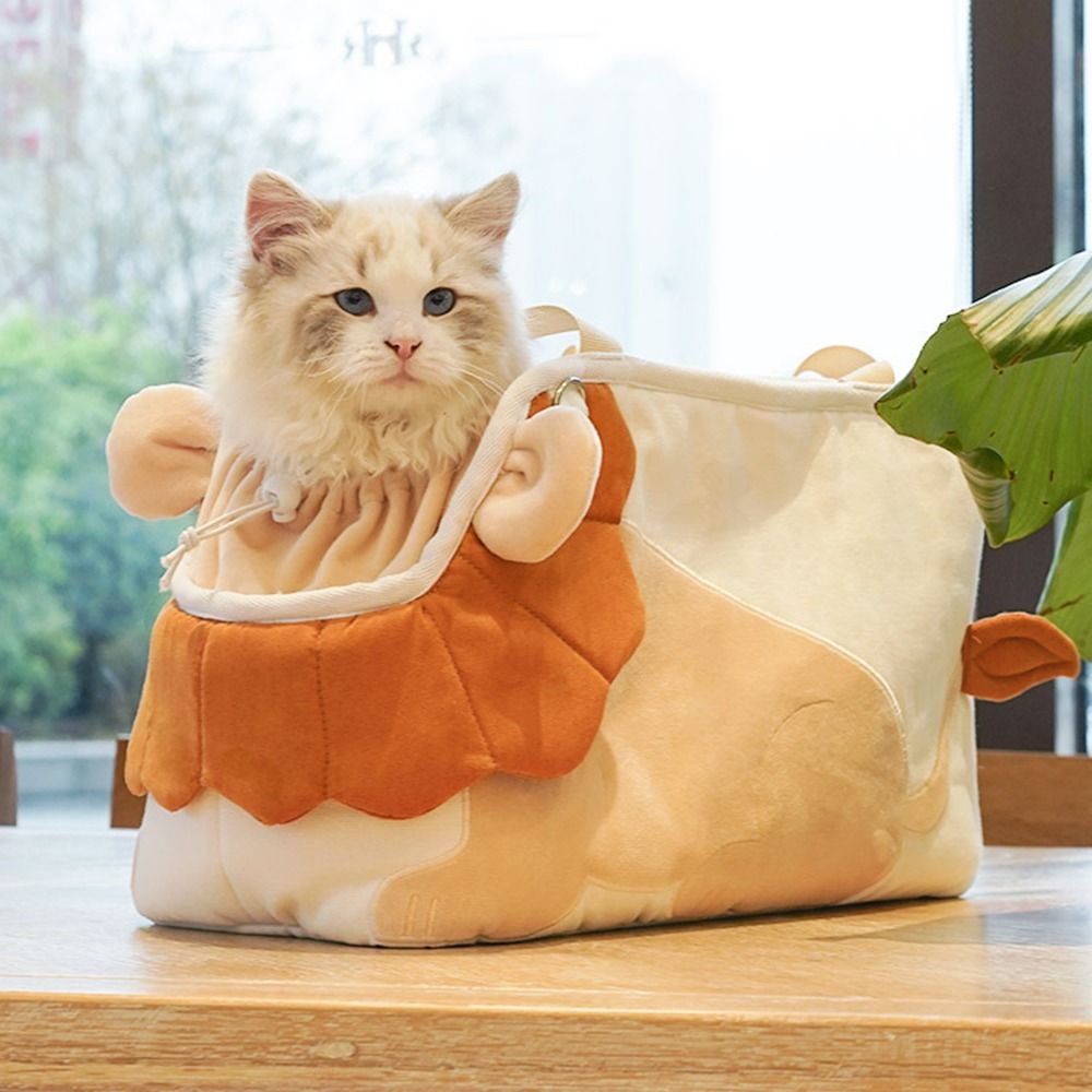 Lion Design Soft Cat Carriers Adjustable Safety Zippers Portable Pets Handbag Safety Breathable Puppy Shoulder Bag Outgoing