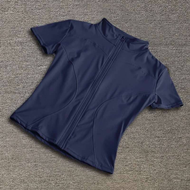 Women Sport Wear Slim Fit Polyester Quick-Drying Full Zip Outdoor Fiess Running Tights Short Sleeves Women's Yoga Wear 's 's 's
