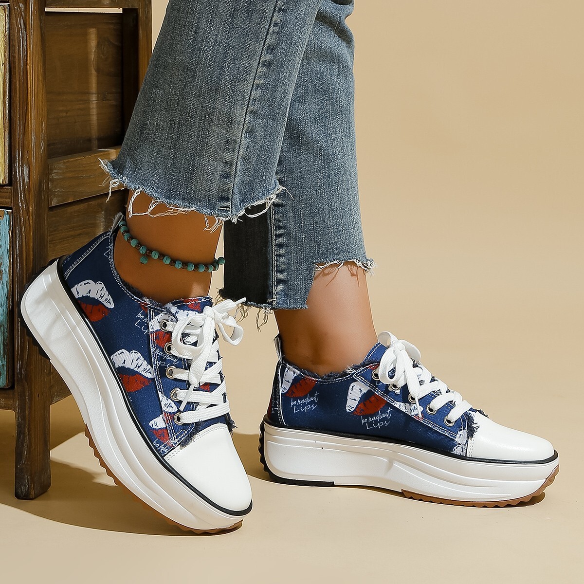 Shoe Academy Large Thick Bottom Women's Casual Summer Style Canvas Shoes New 2025 ddmykukumalu