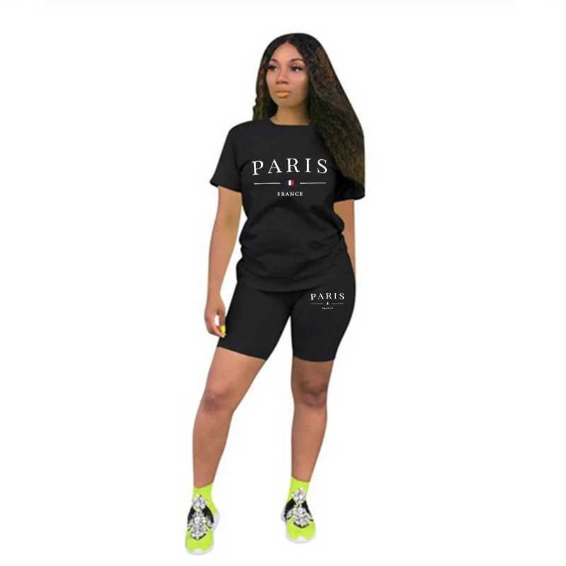 Womens Tracksuit Casual Two Piece Set for Short Slve Daily Summer Woman Clothing Shorts T-Shirts O-Neck Matching Sets Womens X250305