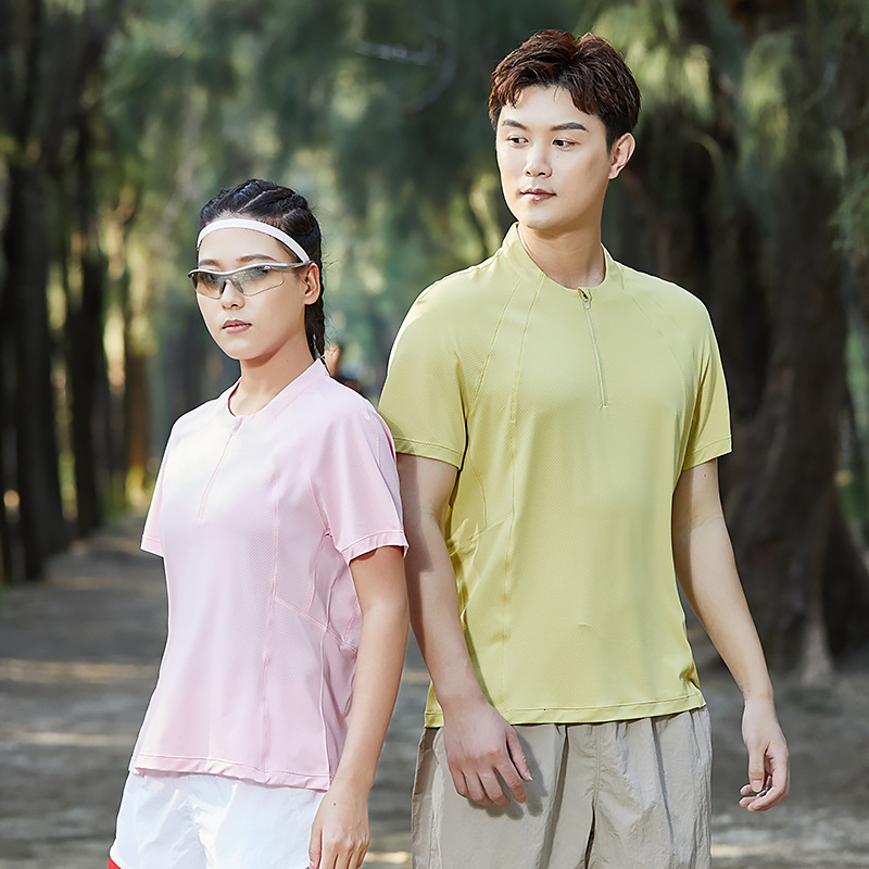 tracksuit Outdoor breathable outdoor clothes women's hiking quick drying running short sleeved T-shirt men's half