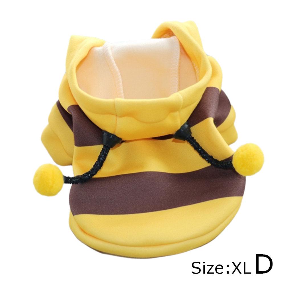 1pc Bee Pet Puppy Coat Apparel Outfit Fleece Clothes Costume Hoodie Dog Halloween Dog Sweater Fancy Cat Cosplay Hoodies J4T6