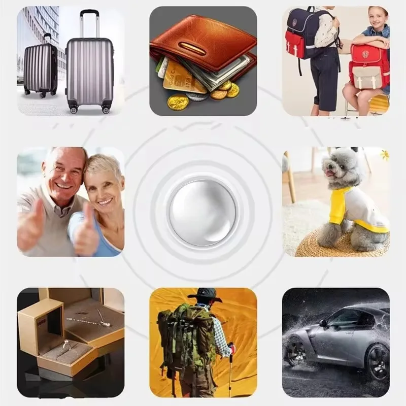 Pet Locator Mini Smart Finder Portable GPS Locator Bluetooth 5.0 Tag Tracker Connectable to Mobile Phone Anti-lost Pet Supplies