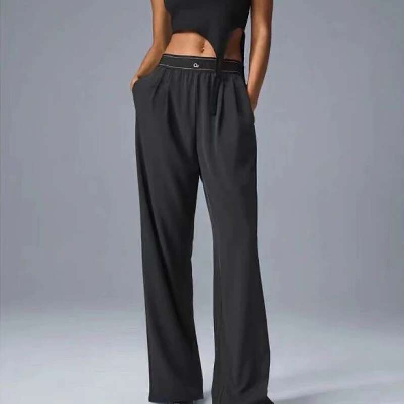 Yoga Up Trouser Sports High Waisted Straight Leg Wide Women's Casual Outdoor Comfortable Loose Suit Pants