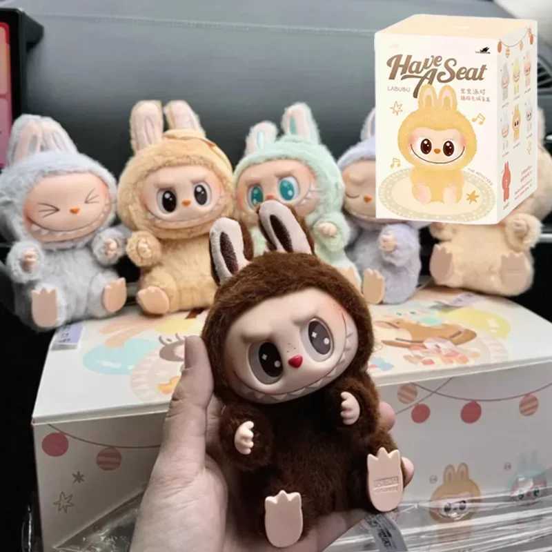 1 1High Quality Macaron 2nd The Monsters Labubu Sitting Party Vinyl Plush Blind Box Decorative Surprise Box Doll Birthday GiftT250510