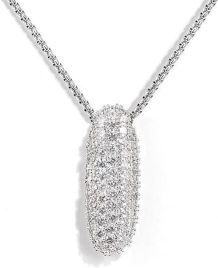 18k Gold Cubic Zircon English Letter Necklace Fashion Chunky Bubble Initial Pendants Gold Chains for Woman Man Fine Jewellry