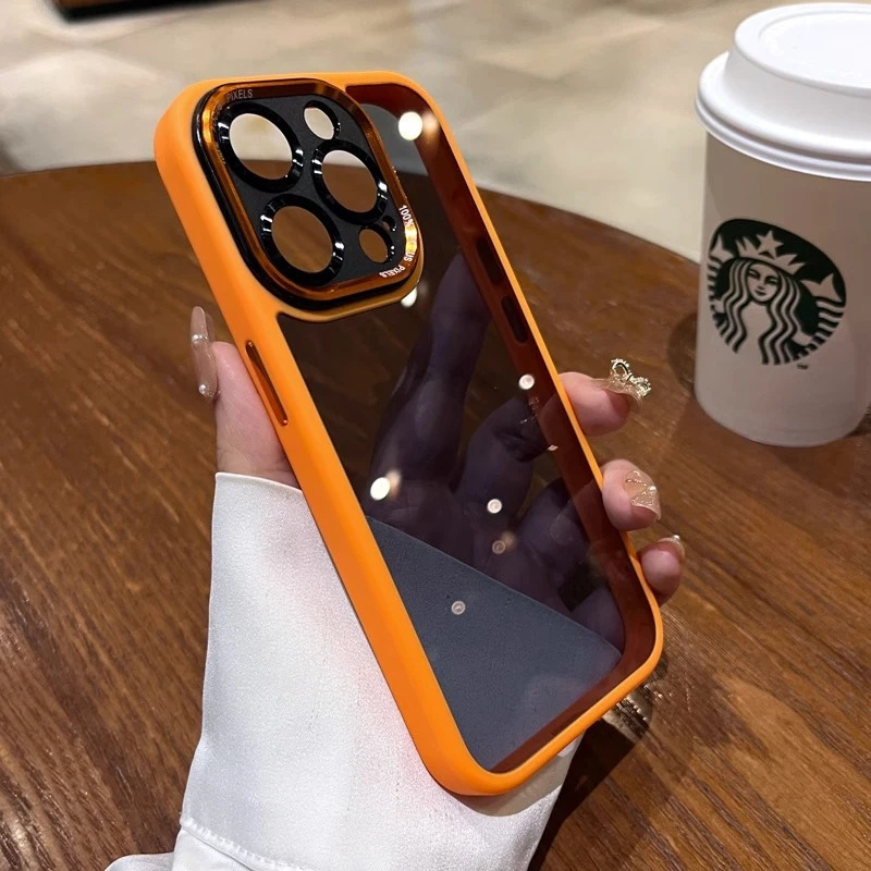 Clear Metal Camera Bumper Case For iPhone 16 Pro Max 15 16 Plus 11 13 14 15 Pro Max For Magsafe Magnetic Lens Protection Transparent Shockproof Cover