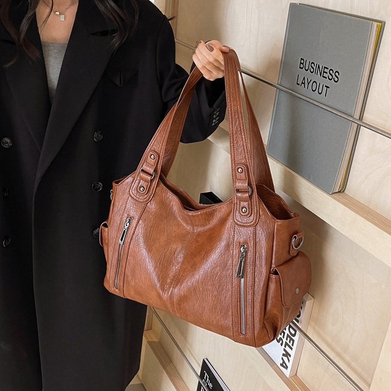 Tote Large Capacity, Commuting Luxury, One Shoulder Crossbody Bag, Women's Versatile Armpit Handbag