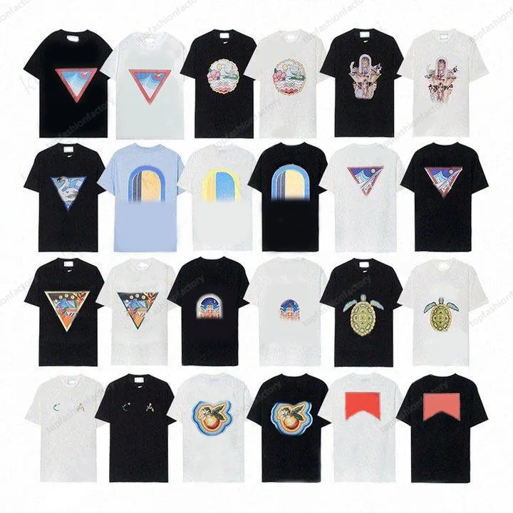 Casas blanca Summer Moroccan Style Dream Gate Printed 100% Cotton TShirt Mens and Womens Street Fashion Casual Short Sleeve Top Set Graphic Letter Print T Shirts