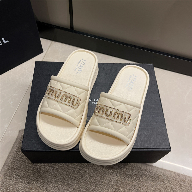 Free Shipping 2025 New slides designer Slippers for womans platform sandals fashion Square Peep Toe dia slipper outdoor Indoor holiday women shoes 0b5