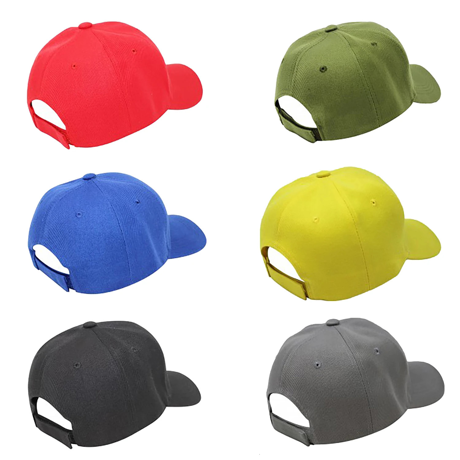 Pack of 6 Baseball Caps Lightweight and Adjustable for Men Women 250228