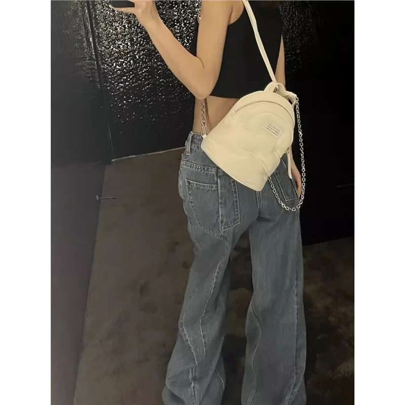 Gift Fashion Sheepskin Women's Chain Backpack Leather Mini Travel Bag