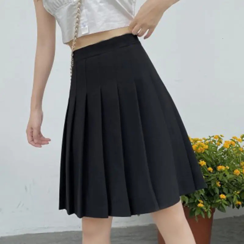 Skirts Pleasated Women High Waist Summer Knee Length Preparatory Style Harajuku Y2k Selling Street School Role Playing Casual Women Faldas 250228