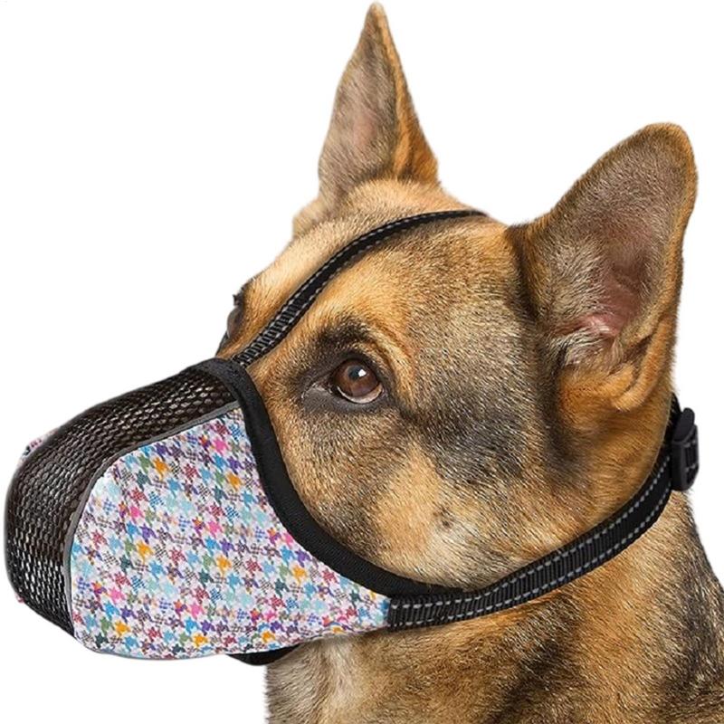 Dog Muzzle Pet Mouth Guard With Air Mesh Breathable Soft Covered Training Muzzle Puppy For Medium-sized Dogs Prevents Scavenging