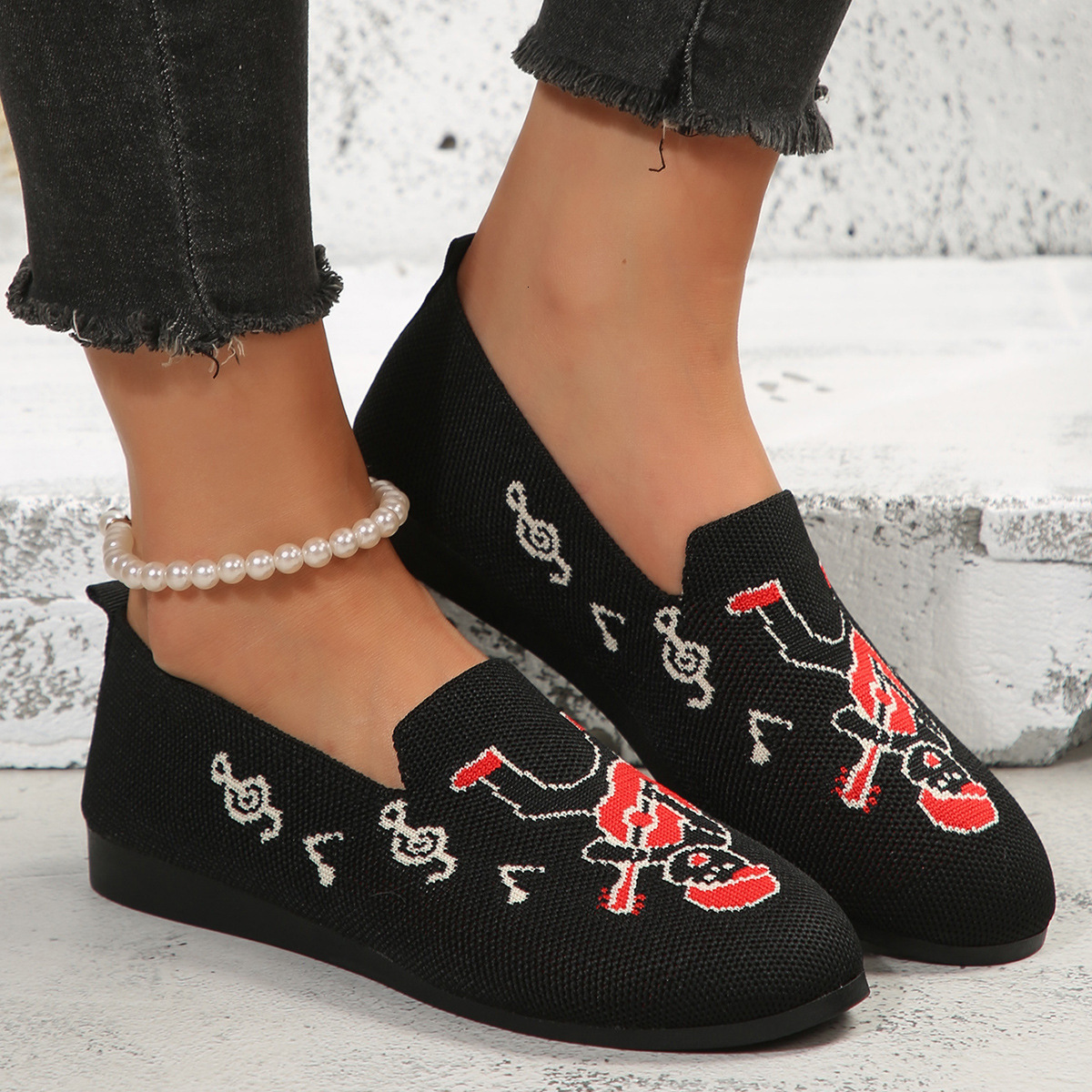 New women's fabric with 2025 style plus size casual flat bottom autumn single shoes ddmykukumalu