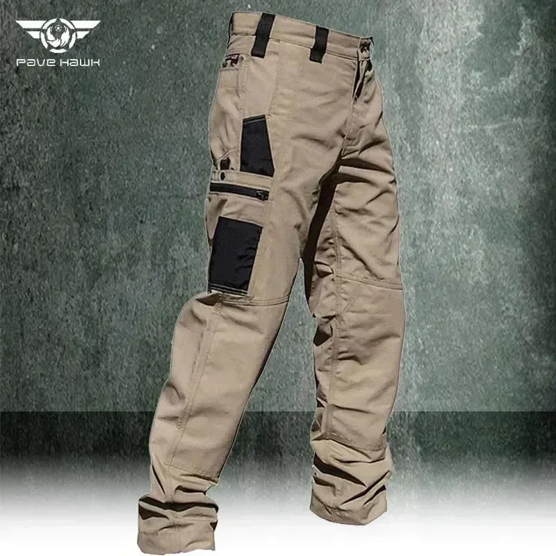 Mens Cargo Pants Multi Pockets Work Trousers Casual Tactical Pants Male Outwear Straight Autumn Winter Wear-resistant Trousers 250304