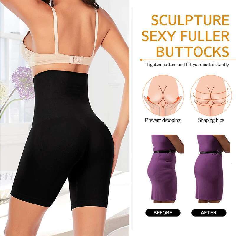 Shapewear Women High Shorts Tummy Slimming Body Shaper Waist Trainer Butt Lifter Seamless Flat Belly Panties Weight Loss KLMY