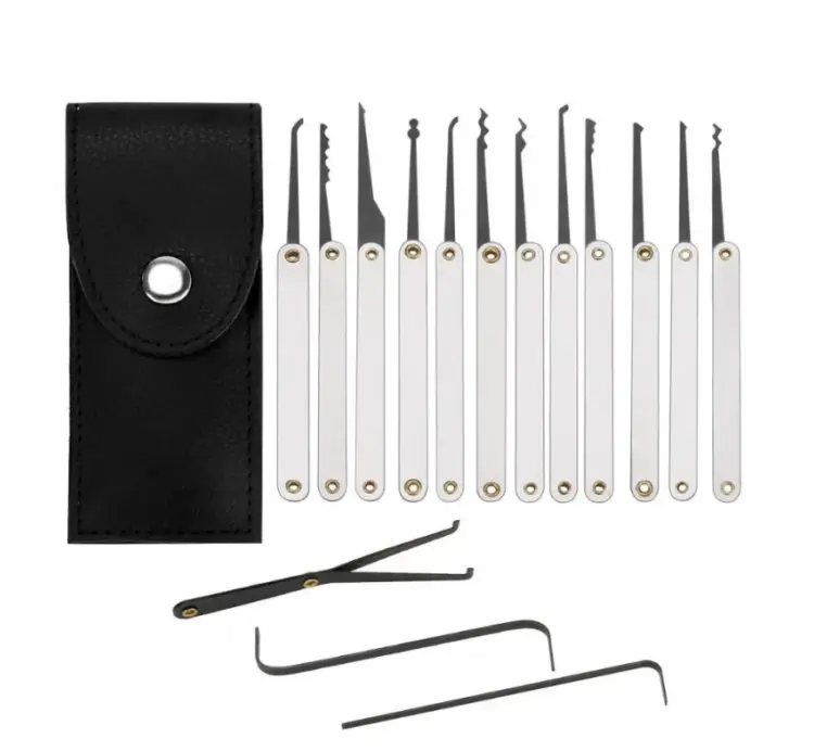 Locksmith Pick Training Kit Transparent Padlock Door Lock Opener Professional Hand Tools Lock Picking Keys Hooks Remover Set