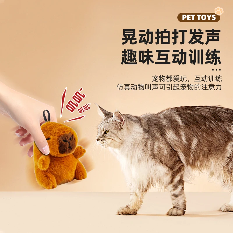 Interactive Cat Toys, Rechargeable Chirping Flapping Bird(no Flying) with Catnip for Indoor Cats, Touch Activated Plush Toys