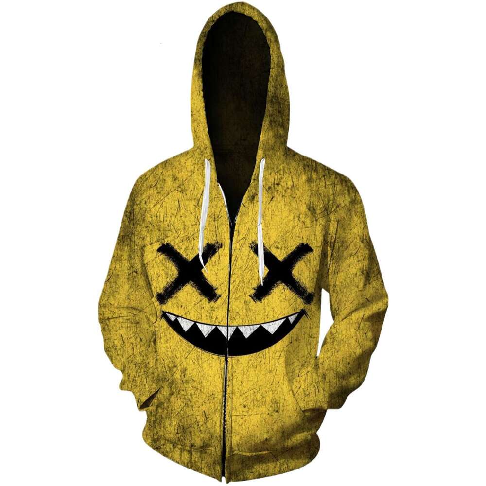 New 3D printed zipper outdoor activity casual trend men's bathroom gift for man
