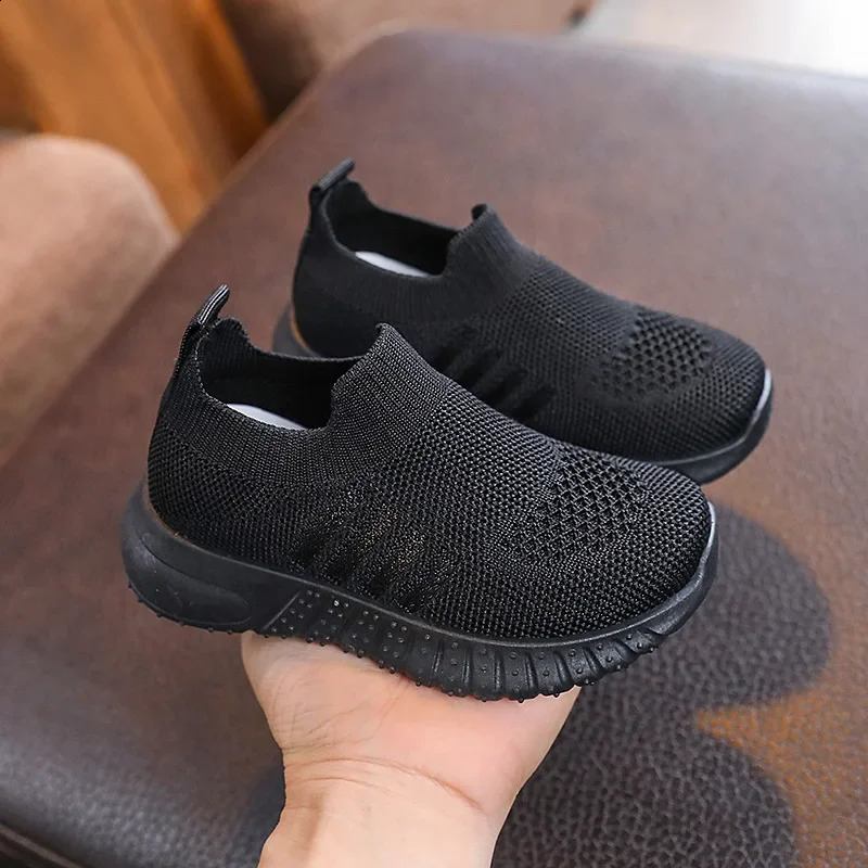 Children Running Sneakers Boys Casual Mesh Breathable Anti-Slip Walking Patchwork Tenis Toddler Soft Soled Girls Shoes H260130