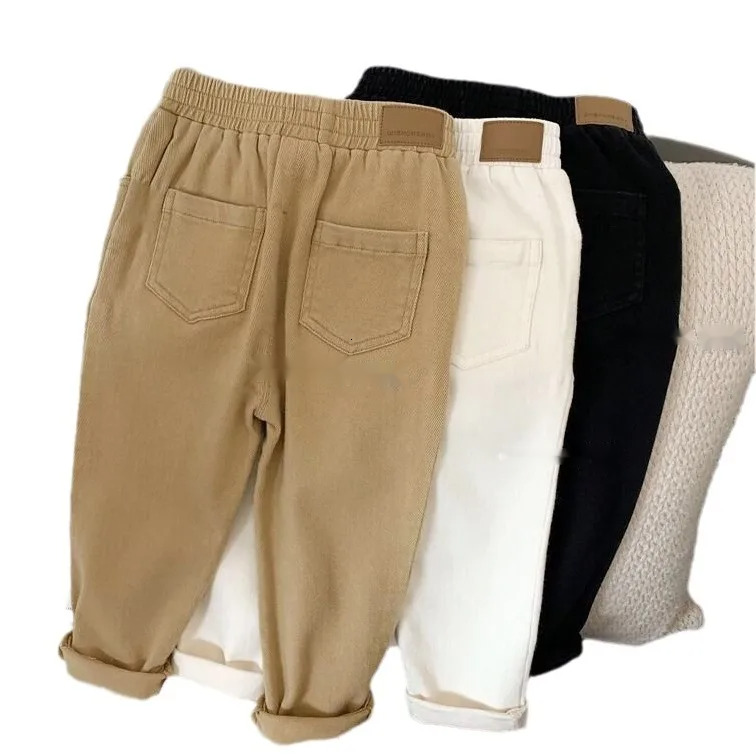 Ddmyshoesvip Childrens Spring And Autumn New Solid Kids Pants Boys Korean Style Casual Toddler Baby Trousers Clothes For Years