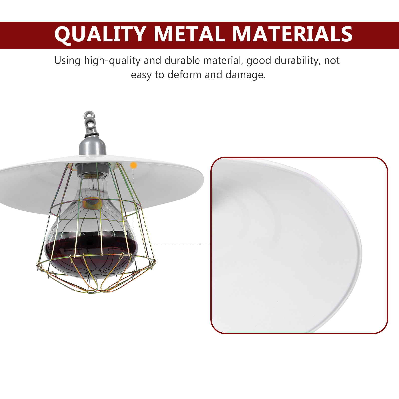 Heat Lamp Set Outdoor Dog Kennel Livestock Cage Accessory Incubator Accessories Heating Tool Metal Pet Baby Reptile Warmer