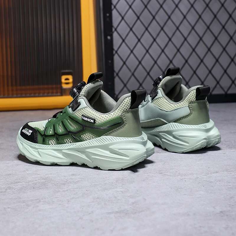 Basketball Sports for Boys Running Kids Lightweight Children's Sneakers Rotary Buttons Outdoor Shoes