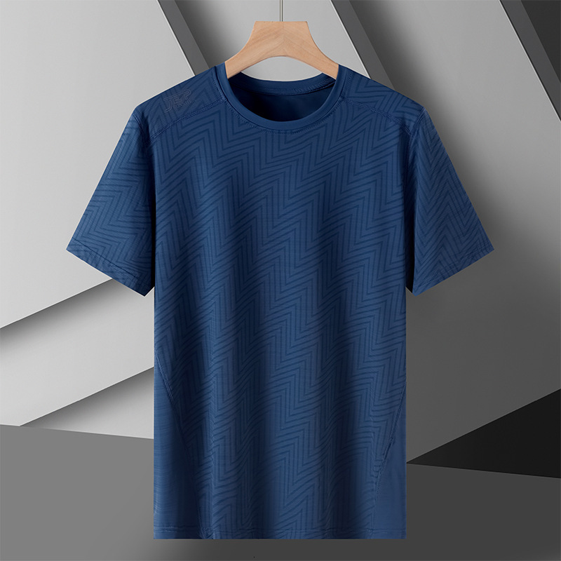 Ice silk quick drying men's spring and summer loose sports short top, fitness running half sleeved elastic breathable T-shirt for women tracksuit
