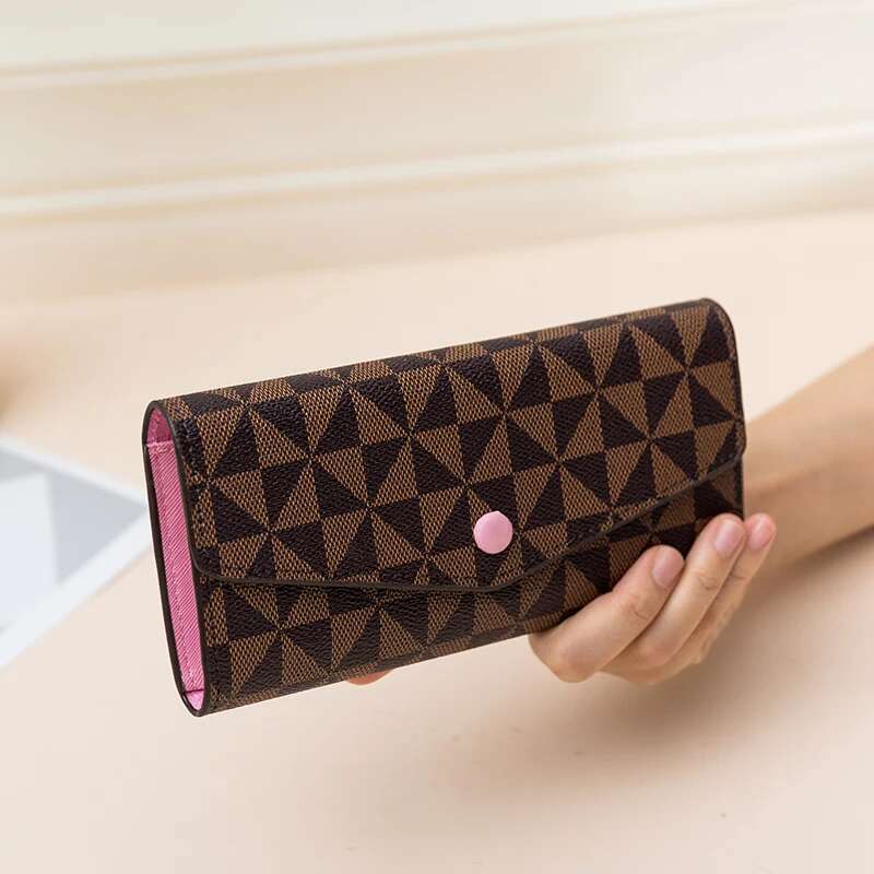 Woman Long Brand Vintage Purse Designer For wallets for women Leather Holder New Money Clip Wallet