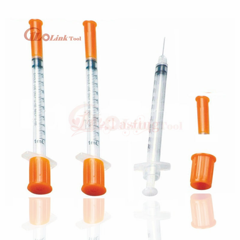 50pcs 1ml 30G13mm Disposable Plastic Veterinary Syringe With Needles For Pet Farm Animal Cat Dog Pig Cattle Sheep Horses Tool Pa