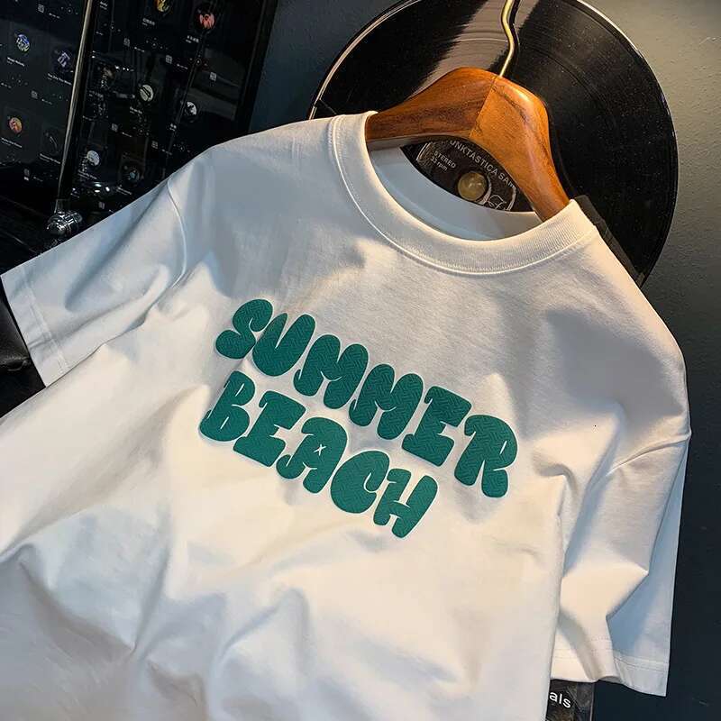 Thintt-Shirt Men's Summer Fashion Brand New Cartoon Printed Half Sleeves Clothes Sweat-Absorbent Breathable Round Neck Top