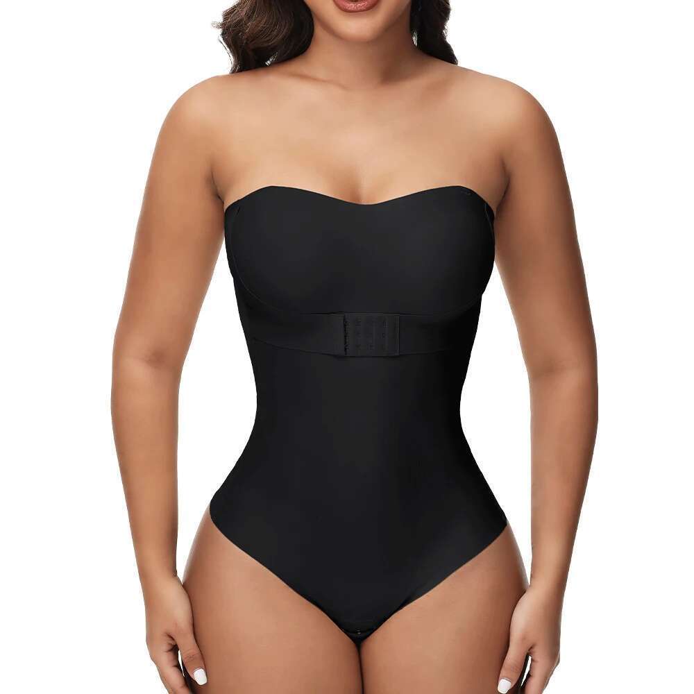 Strapless Seamless Bodysuits Shapewear For Women Tummy Control Built In Bra Tops Sculpt Body Shapers Corset KLMY