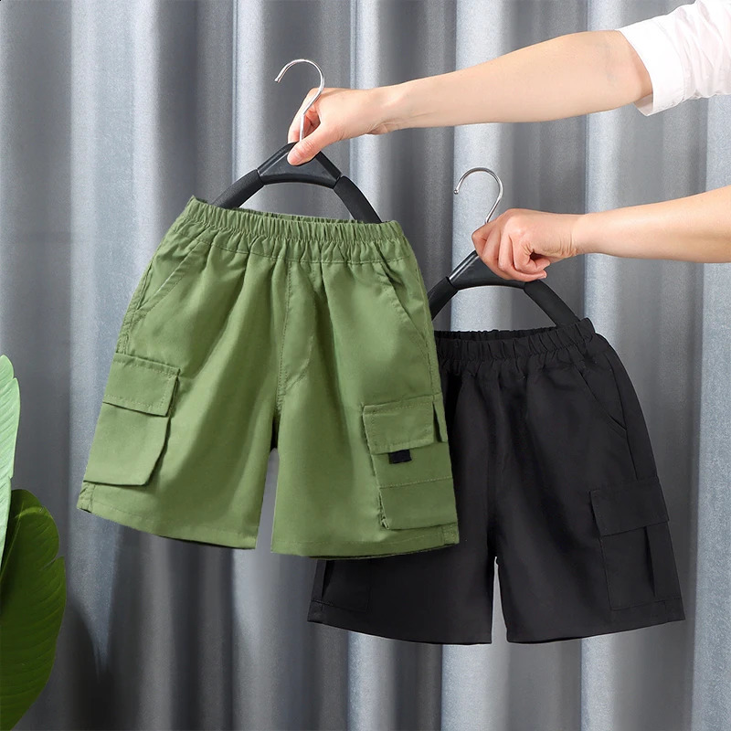 Boys Summer Casual Fashion Cargo Pants Comfortable Breathable Loose Sports Teen Shorts Spring Summer Children Casual Short Pants 250304
