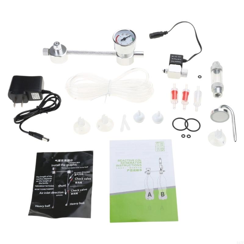 547F Aquarium DIY CO2 System Generator Bubble Counter Plants Diffuser with Solenoid for Valve Fish for Tank Regulator