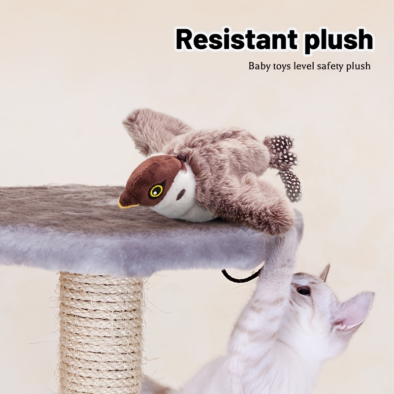 Flapping Bird Cat Toy, Interactive Flappy Bird Cat Toy Bird Toy for Cats, Simulated Chirping Bird Cat Toy, Interactive Cat Toy