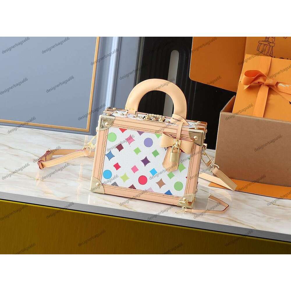 Takashi Murakami Leather Case women Crossbody Messenger Purse s Designers Bags Handbag Wallets Card Holder pouch Laptop Bag 22cm