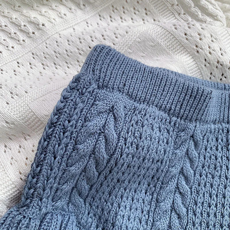 Autumn Winter Kids Baby Boys Girls Knit Short Pants Childrens Clothing Casual Baby Boys Girls Shorts Children Short Pants 250304