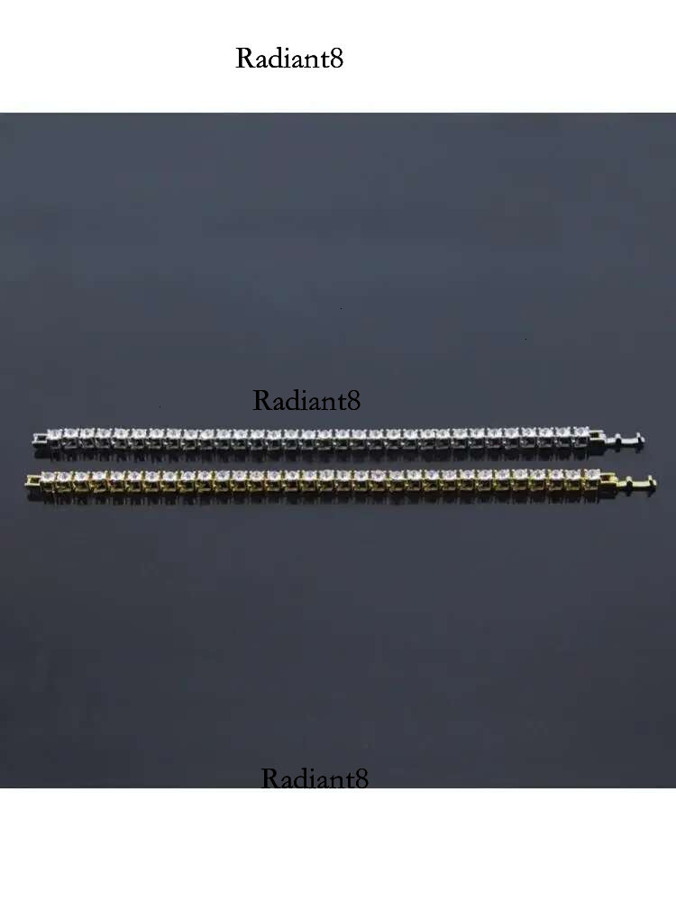 Hip Hop Bg Cubic Zirconia Bracelet Tennis Bracelets Iced Out Women Men 1 Row 5mm k Chain Jewelry Gold Color Black