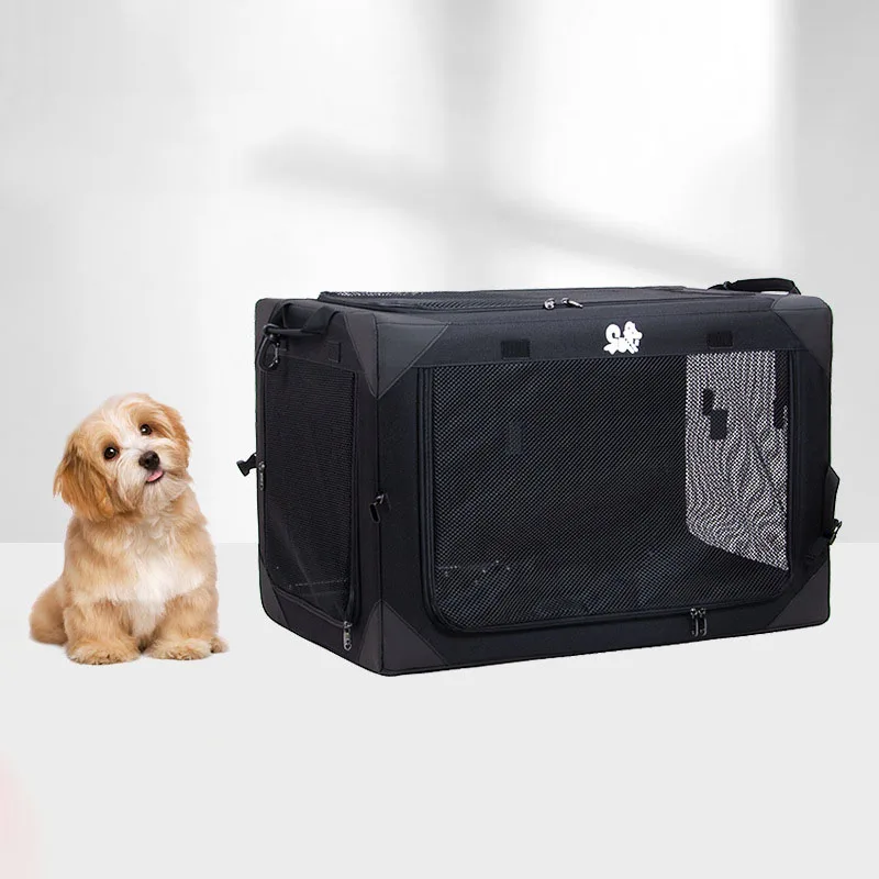 Pet Car Dog Cage Dog Car Seat Breathable Visible Pet Car Bag Top Skylight Dog Carrying Box