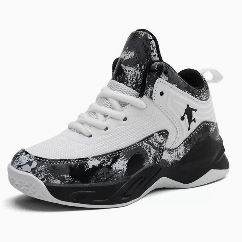 Boys Brand Basketball Shoes for Kids Sneakers Thick Sole Non-slip Children Sports Shoes Child Boy Basket Trainer Shoes Z 3.5-3