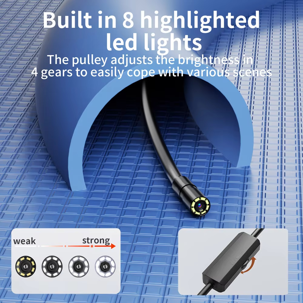 8mm Endoscope Camera Waterproof Inspection Camera USB car Endoscope Borescope IOS Endoscope For Iphone