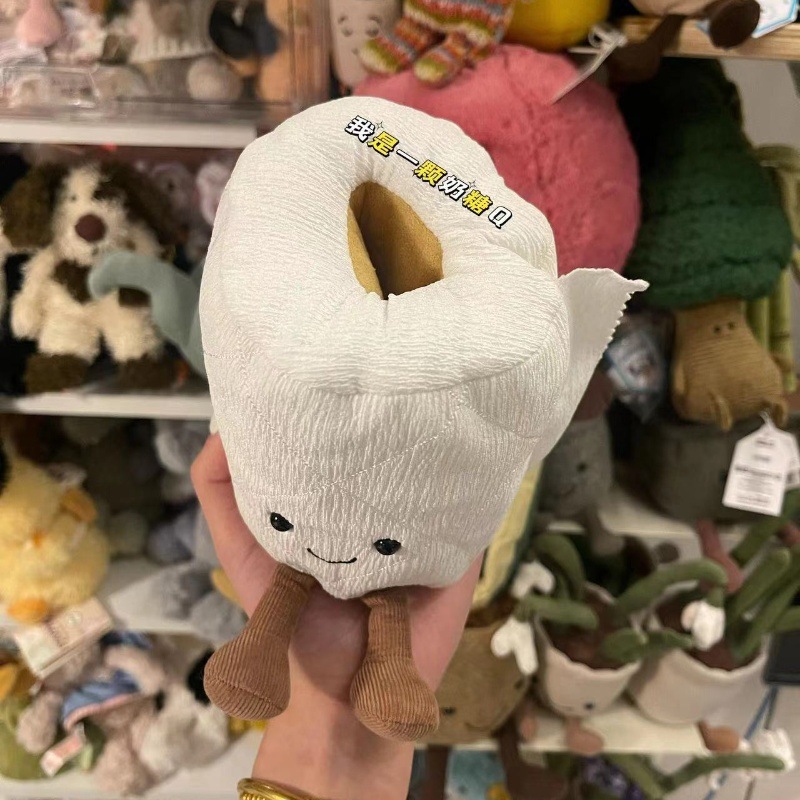 15cm Jelly Cat Creative Toilet Paper Modeling Doll Roll Paper Cute Funny Doll Pendant Plush Toys Holiday Gifts.