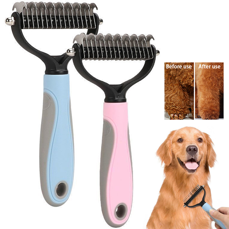 Professional Pet Deshedding Brush Cat Dog Hair Remover Pet Fur Knot Cutter Puppy Cat Comb Brushes Dogs Pet Shedding Grooming to