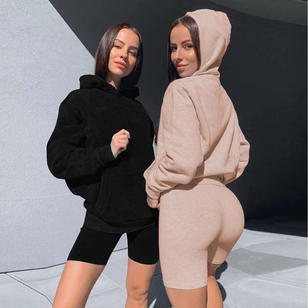 Spring Solid Plain Multi-Colored Pullover Longsleeve Pocket Custom Hoodie For Women