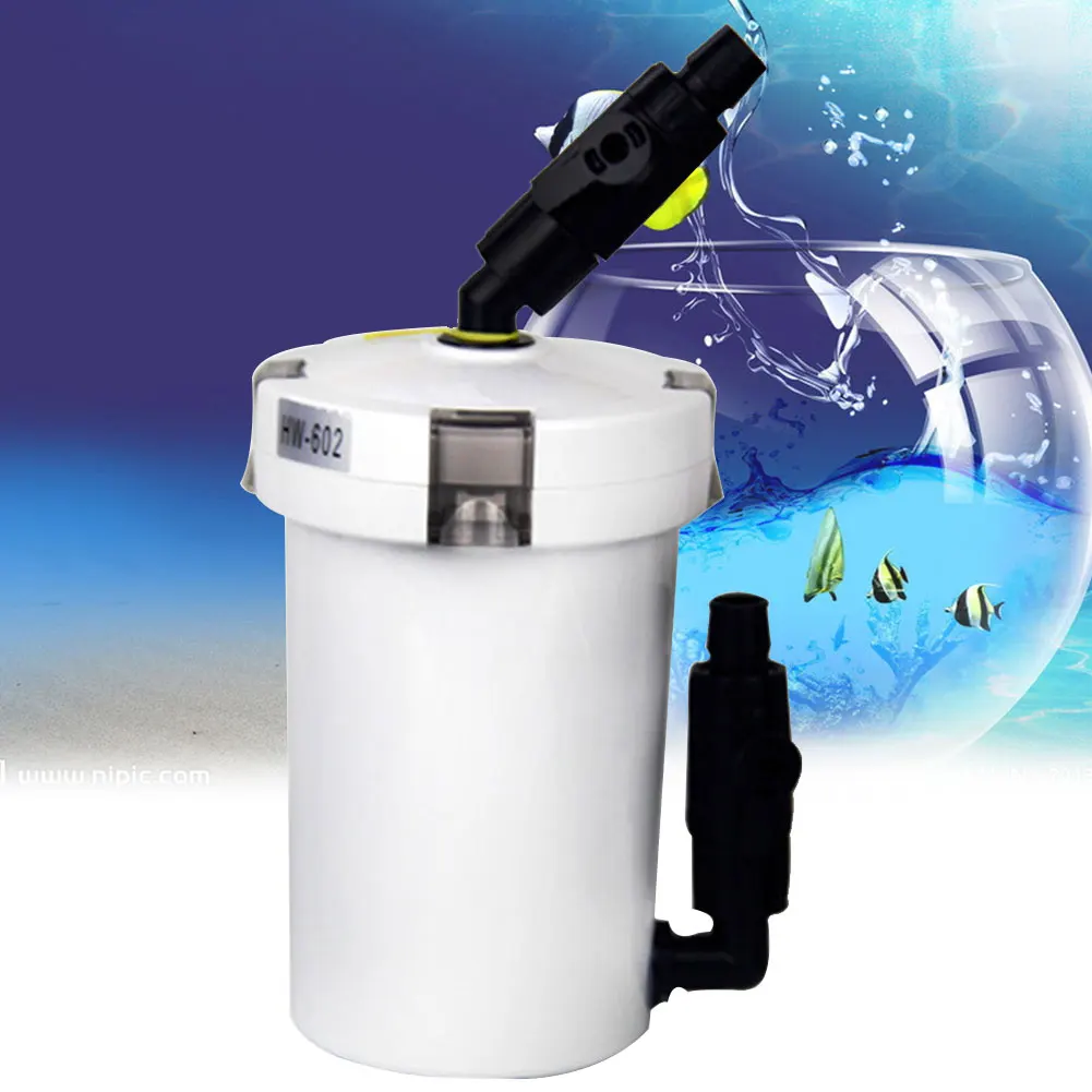 6W 400L/h Pump Table Top Ultra Quiet Outer Aquarium Water Purifying Durable Fish Tank Filtration System External Canister Filter